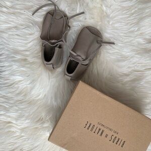 Kids Taupe Moccasin Shoes